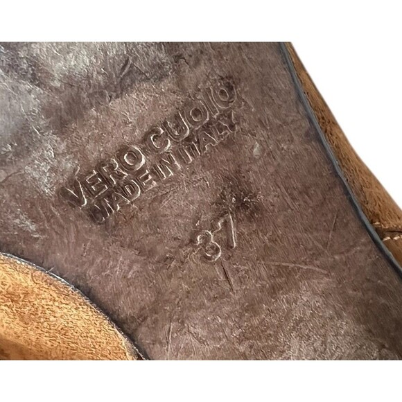 Free People DAKOTA Cognac Suede Slouch Mid Calf Heeled Boots $188 EU 37, 6.5 - Picture 10 of 10